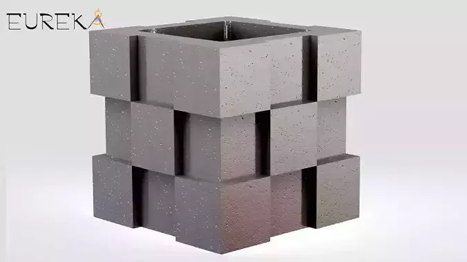 CONCRETE POT MOLDS RUBIKS CUBE MODEL 3D print model