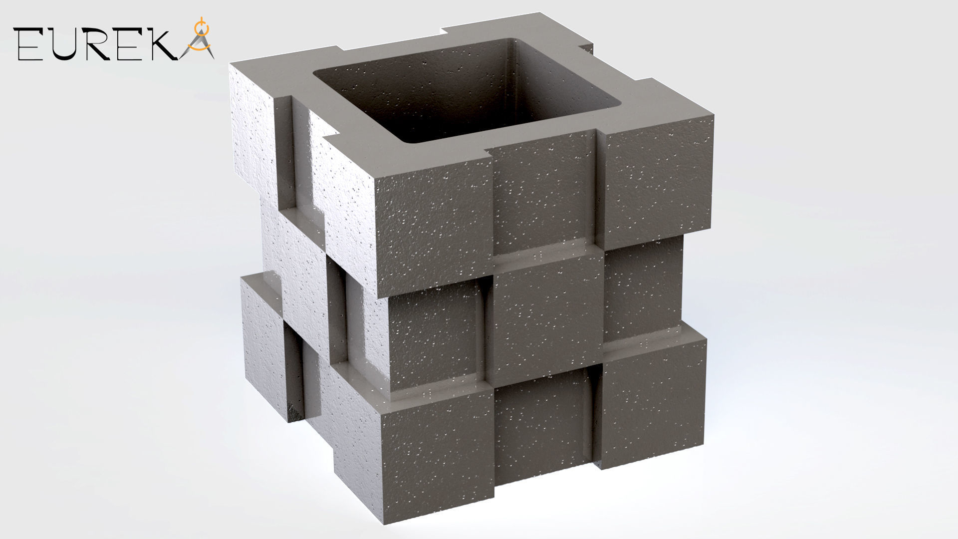 CONCRETE POT MOLDS RUBIKS CUBE MODEL 3D print model_2