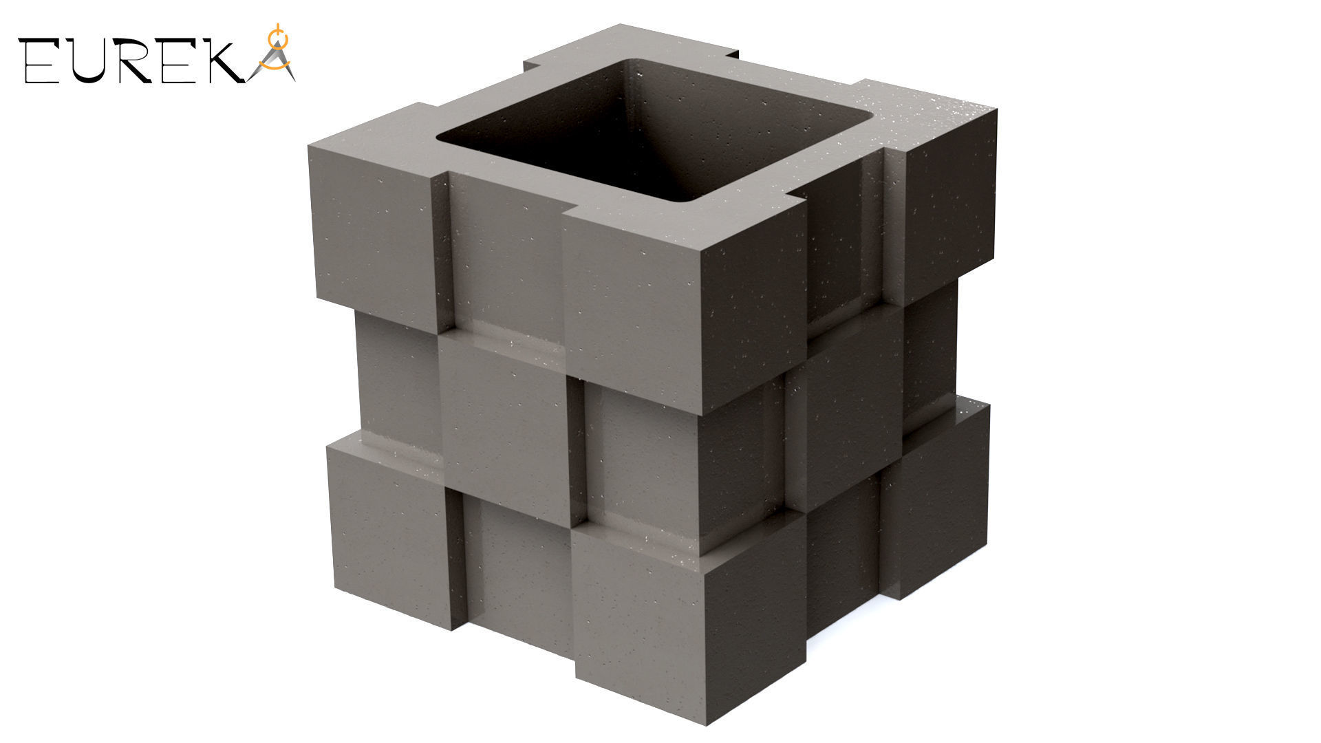 CONCRETE POT MOLDS RUBIKS CUBE MODEL 3D print model_3
