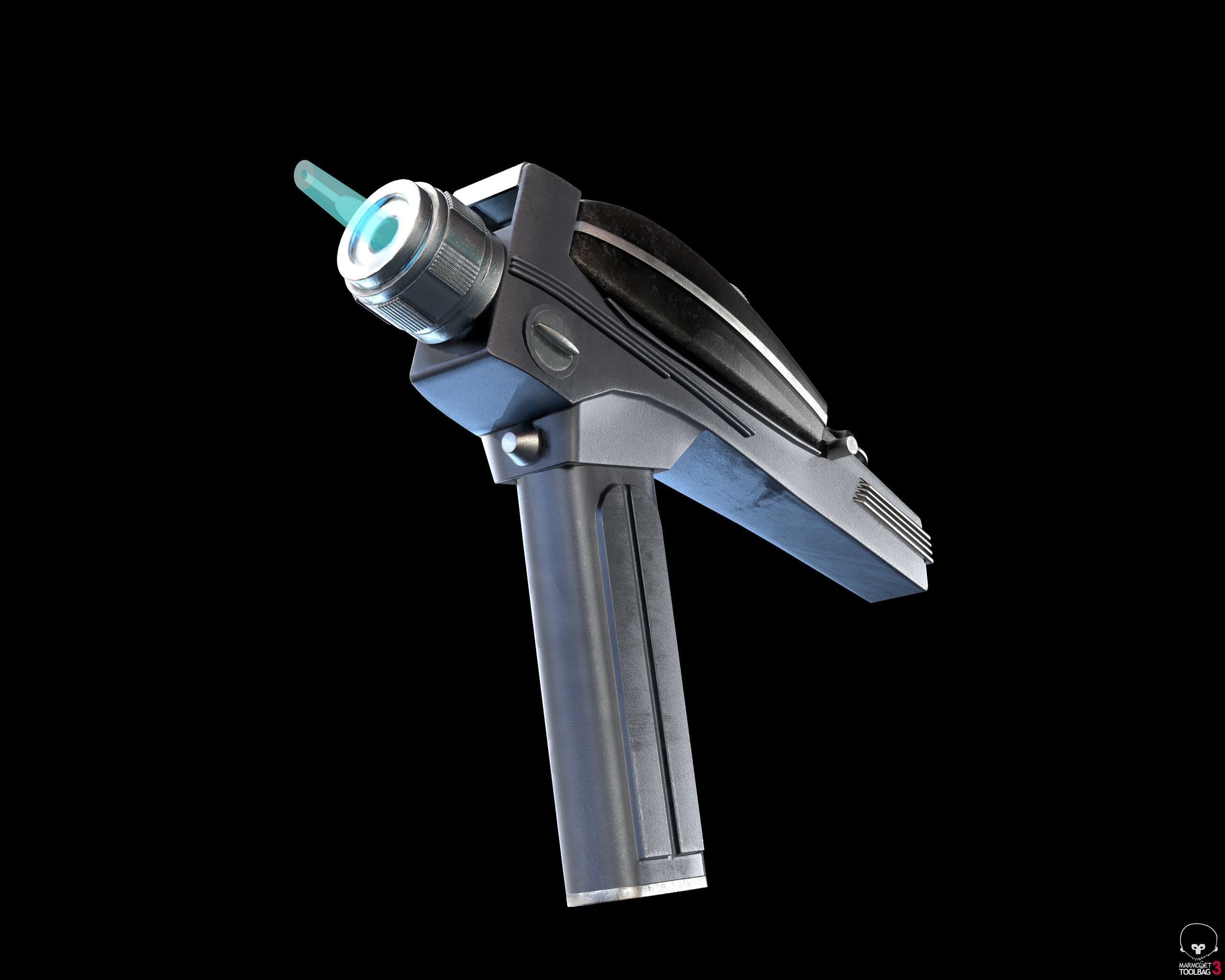 Starfleet Phaser Low-poly 3D model_5
