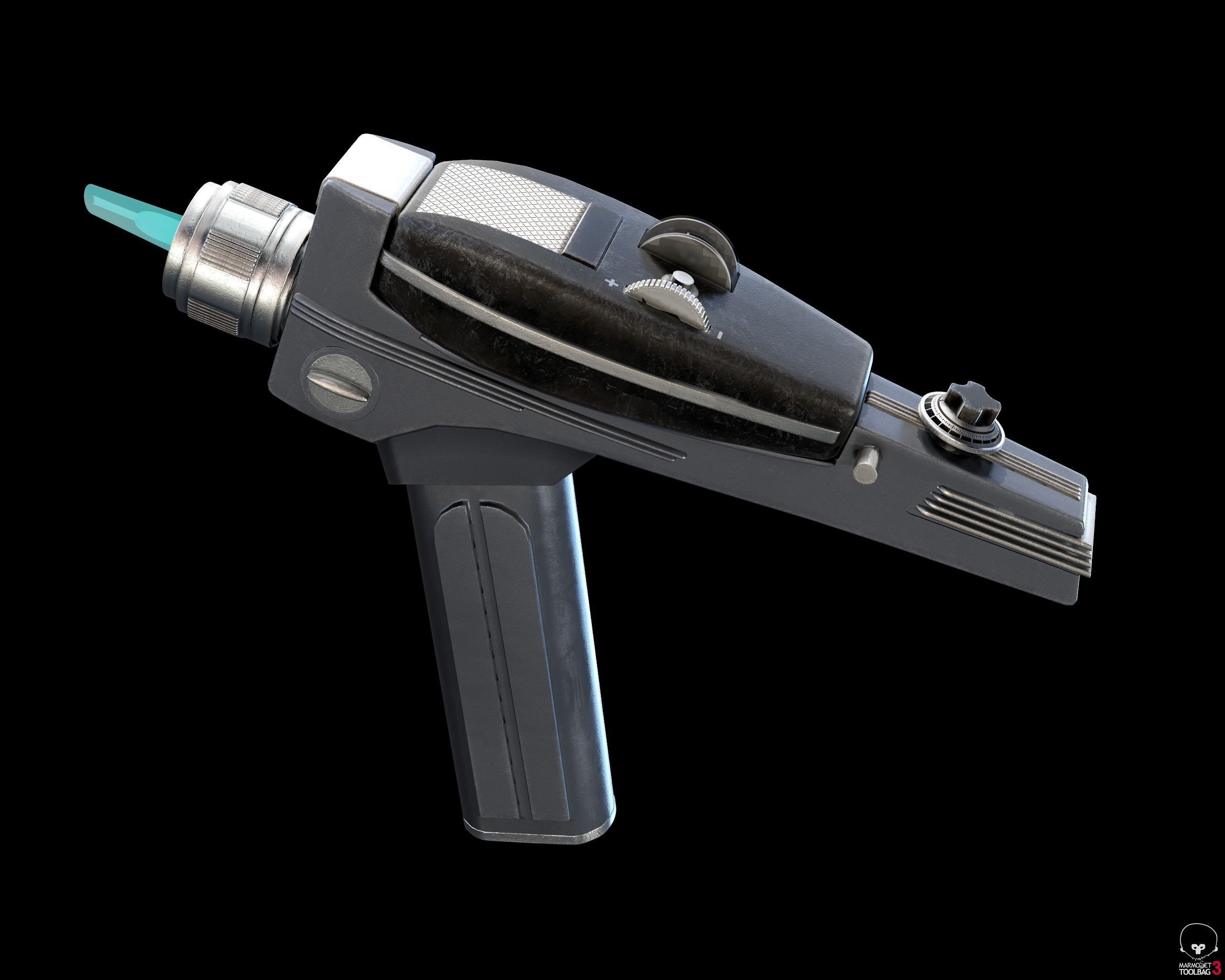 Starfleet Phaser Low-poly 3D model_2