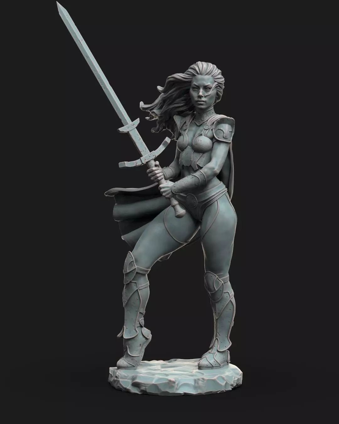 Swordwoman 3D print model
