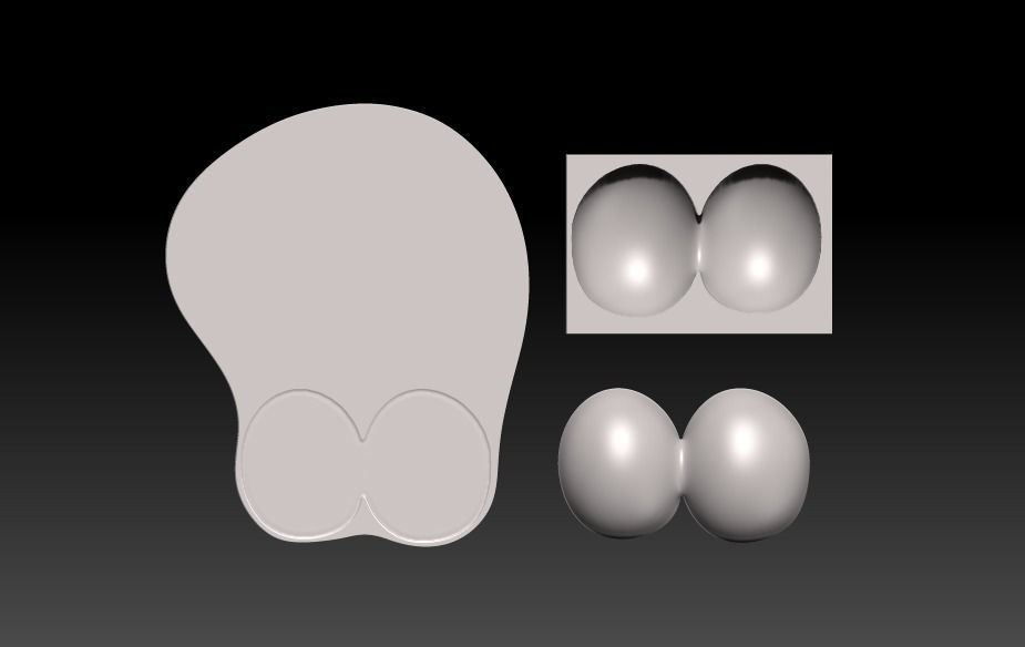 OPPAI MOUSE PAD BOOBA MOUSE PAD KIT DIY 3D print model_6