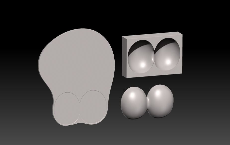 OPPAI MOUSE PAD BOOBA MOUSE PAD KIT DIY 3D print model_4