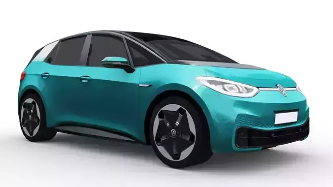 Volkswagen ID3 2020 Low-poly 3D model