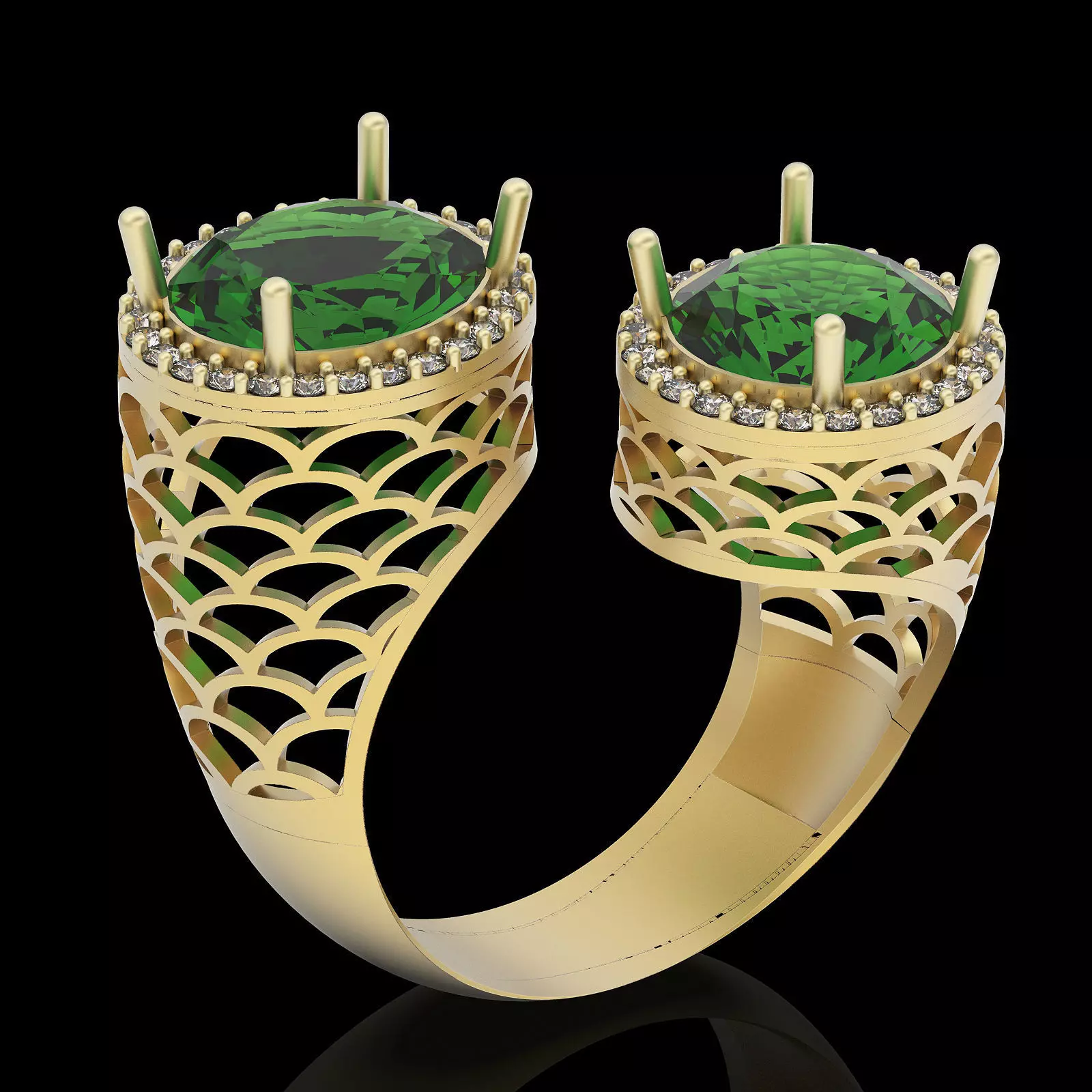 Lux ring silver gold sterling printable jewelry 3D model 3D print model