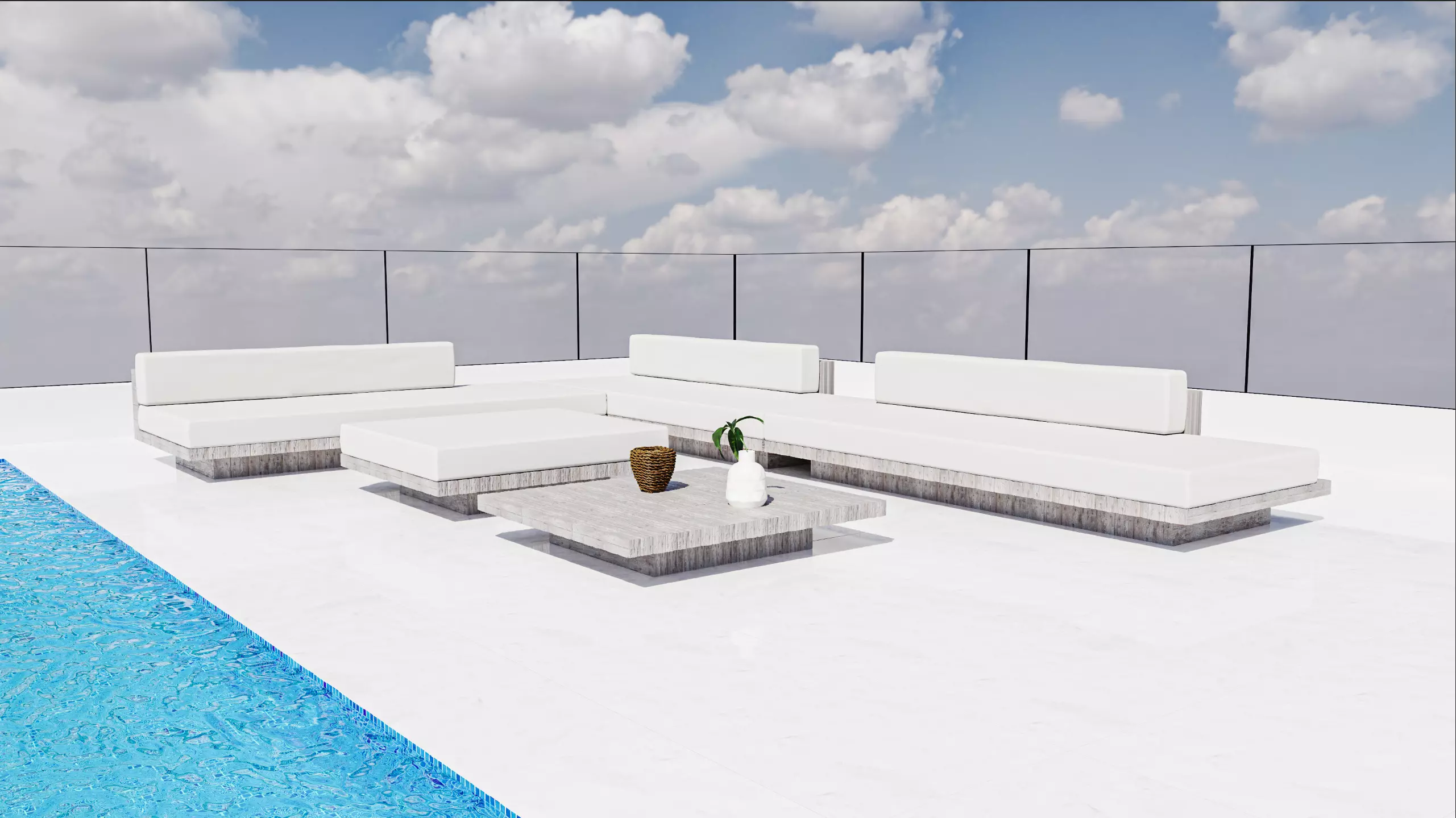 Garden Sofa Set 3D model
