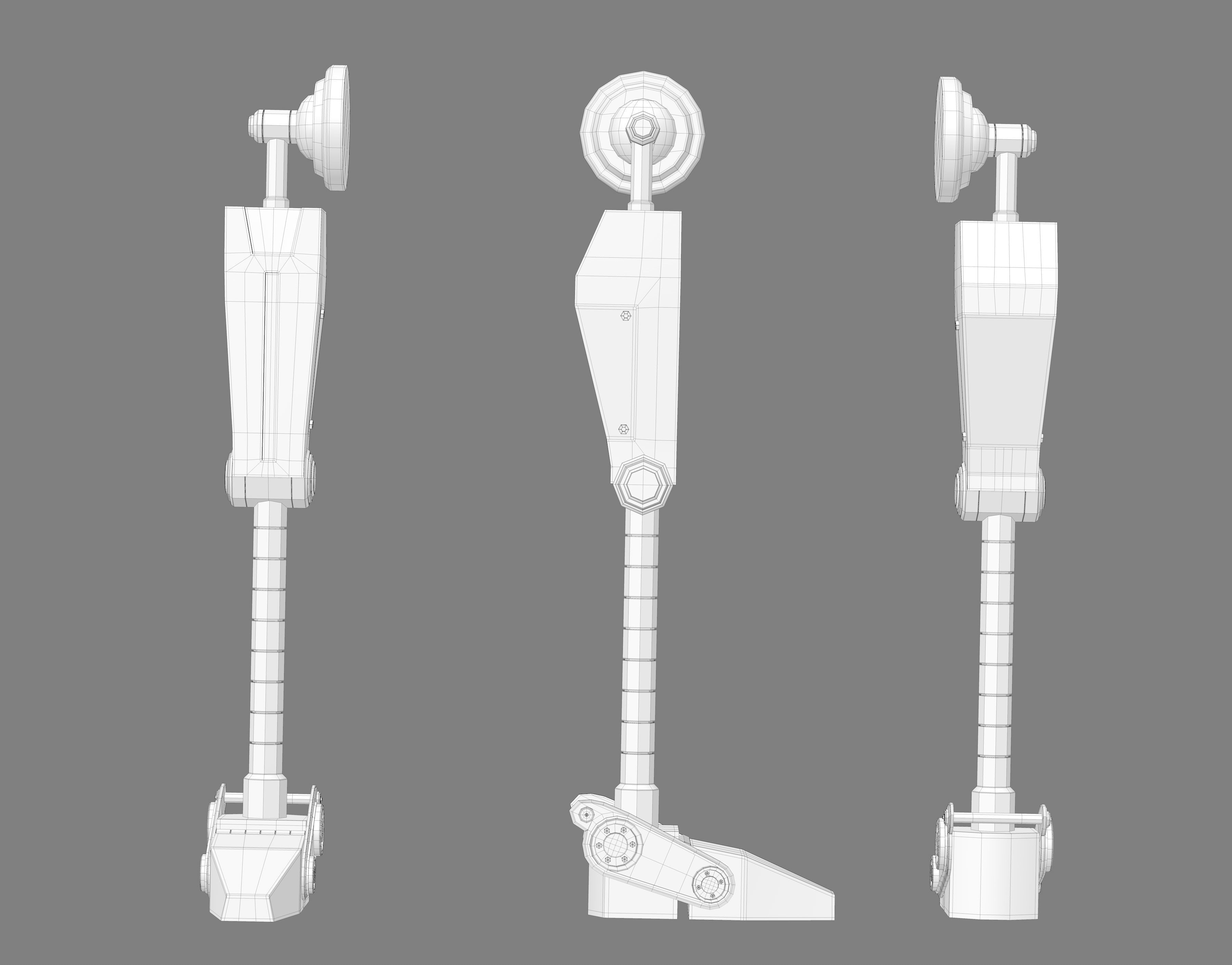 Cartoon 3d Robot model Low-poly 3D model_13