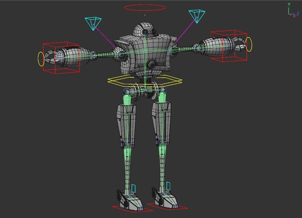 Cartoon 3d Robot model Low-poly 3D model_15