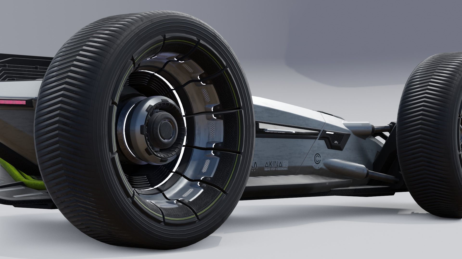 SCI-FI Futuristic F1-Rollcage Concept Racing Car - Unreal Ready Low-poly 3D model_4