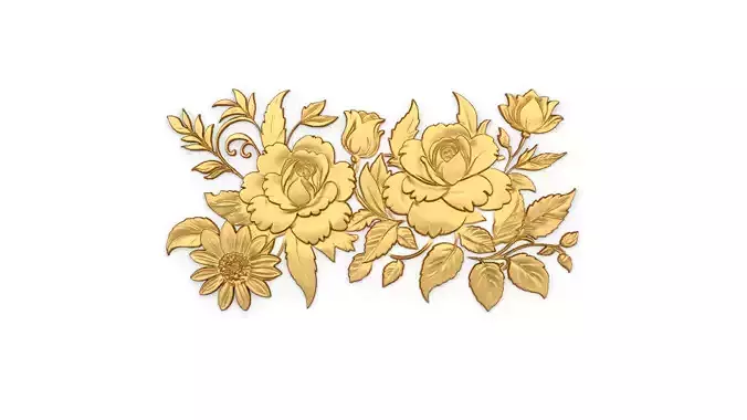 Classic carved decor ornament 411  3D model