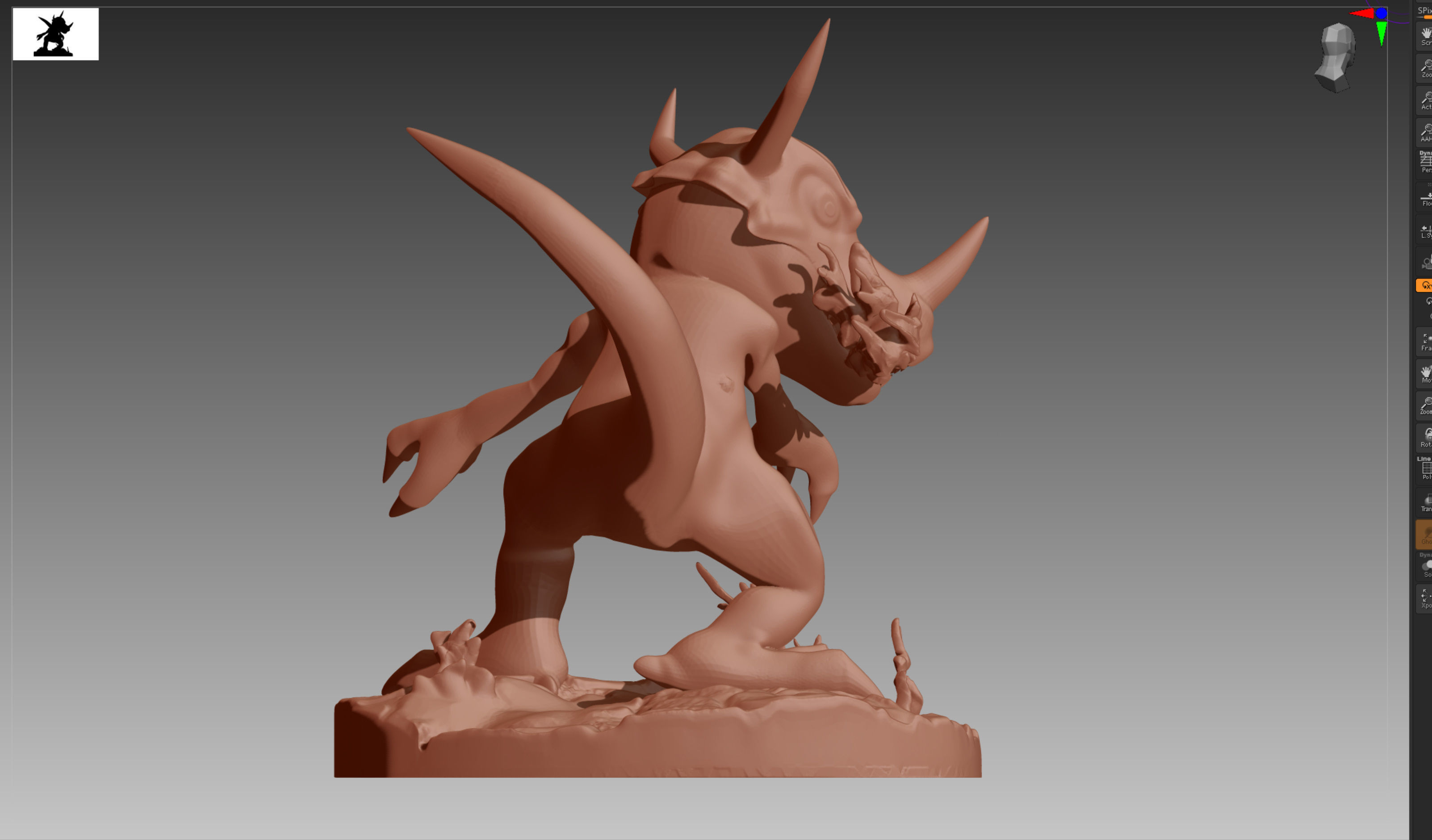 Greymon Digimon 3D print OBJ STL 3D print model_6