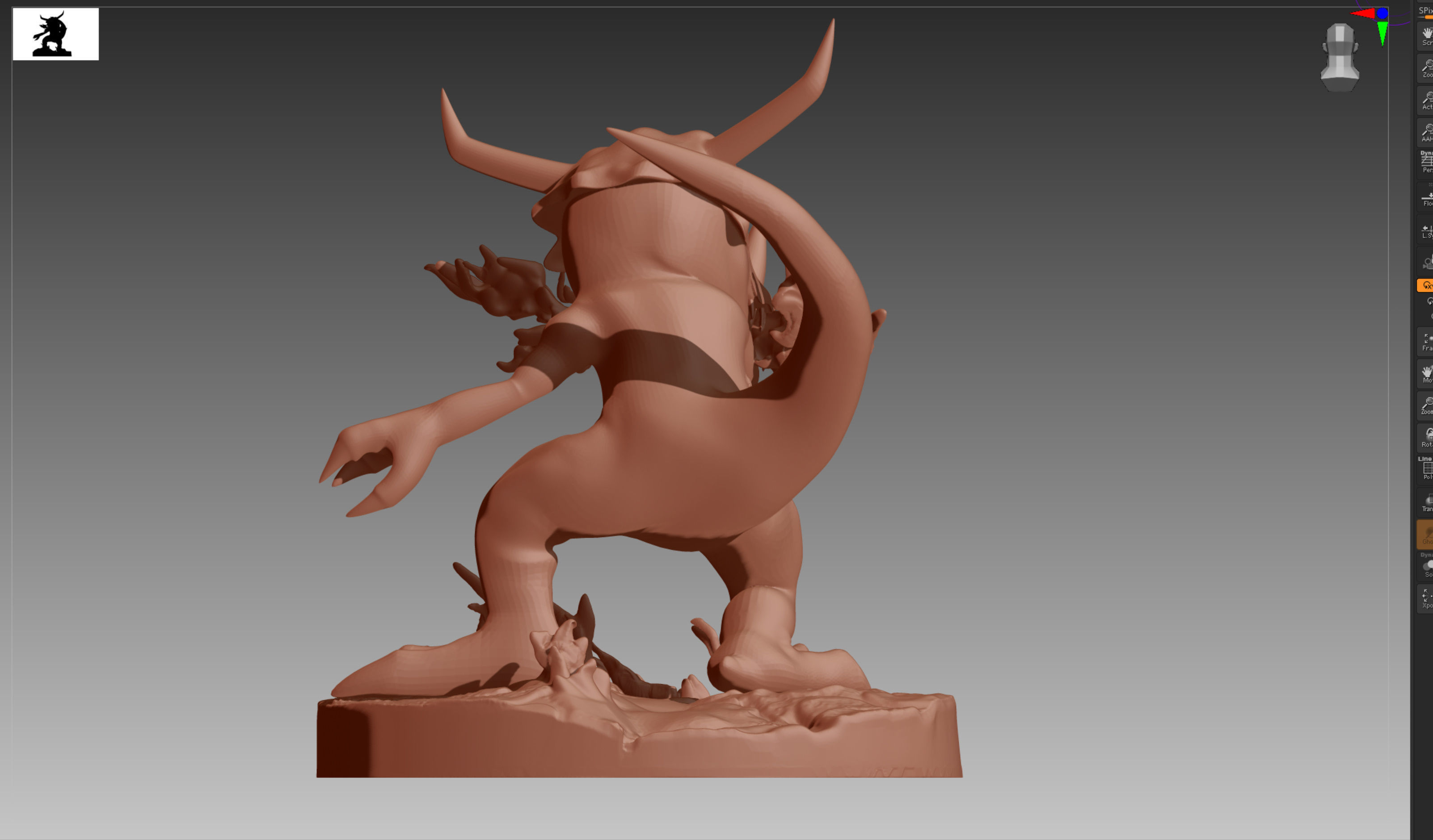 Greymon Digimon 3D print OBJ STL 3D print model_5