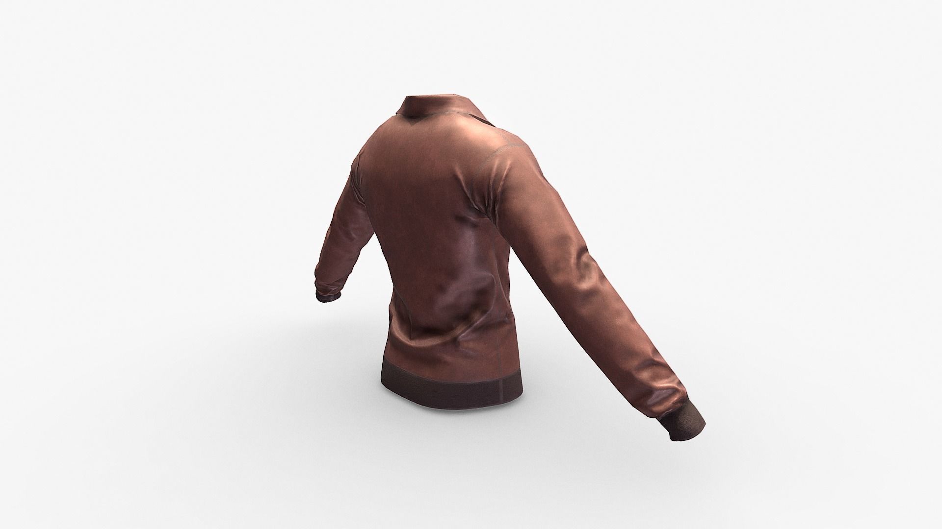 Leather Jacket Low-poly 3D model_6