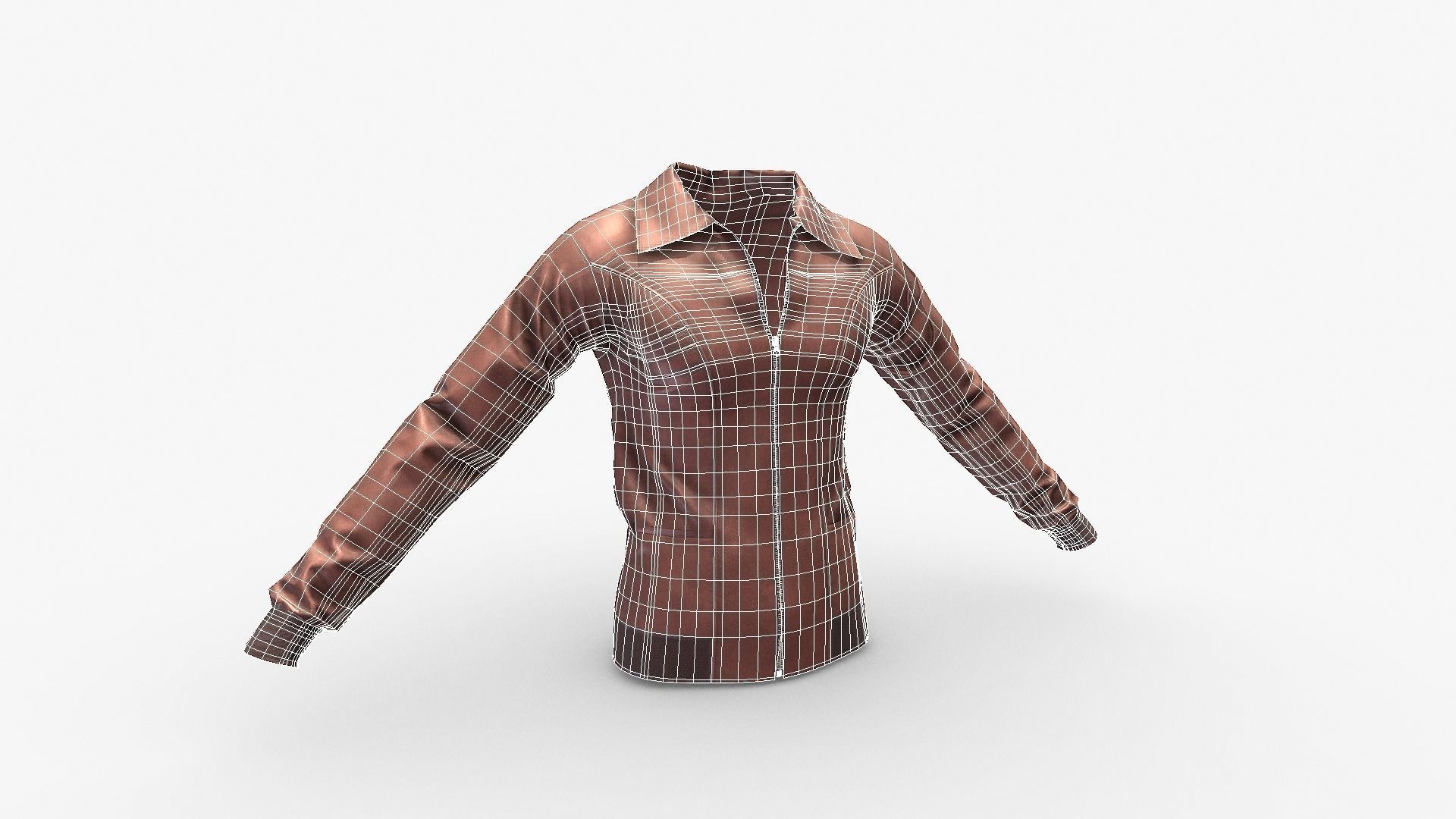 Leather Jacket Low-poly 3D model_15