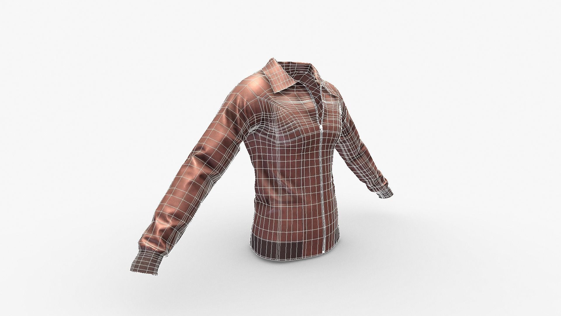 Leather Jacket Low-poly 3D model_16
