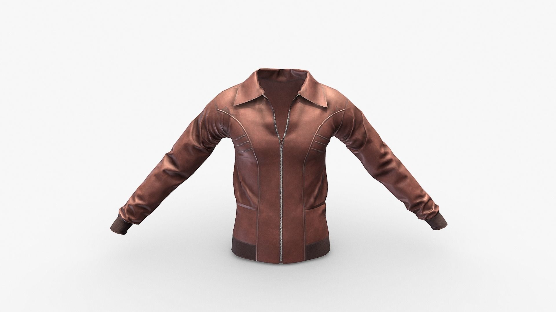 Leather Jacket Low-poly 3D model_1