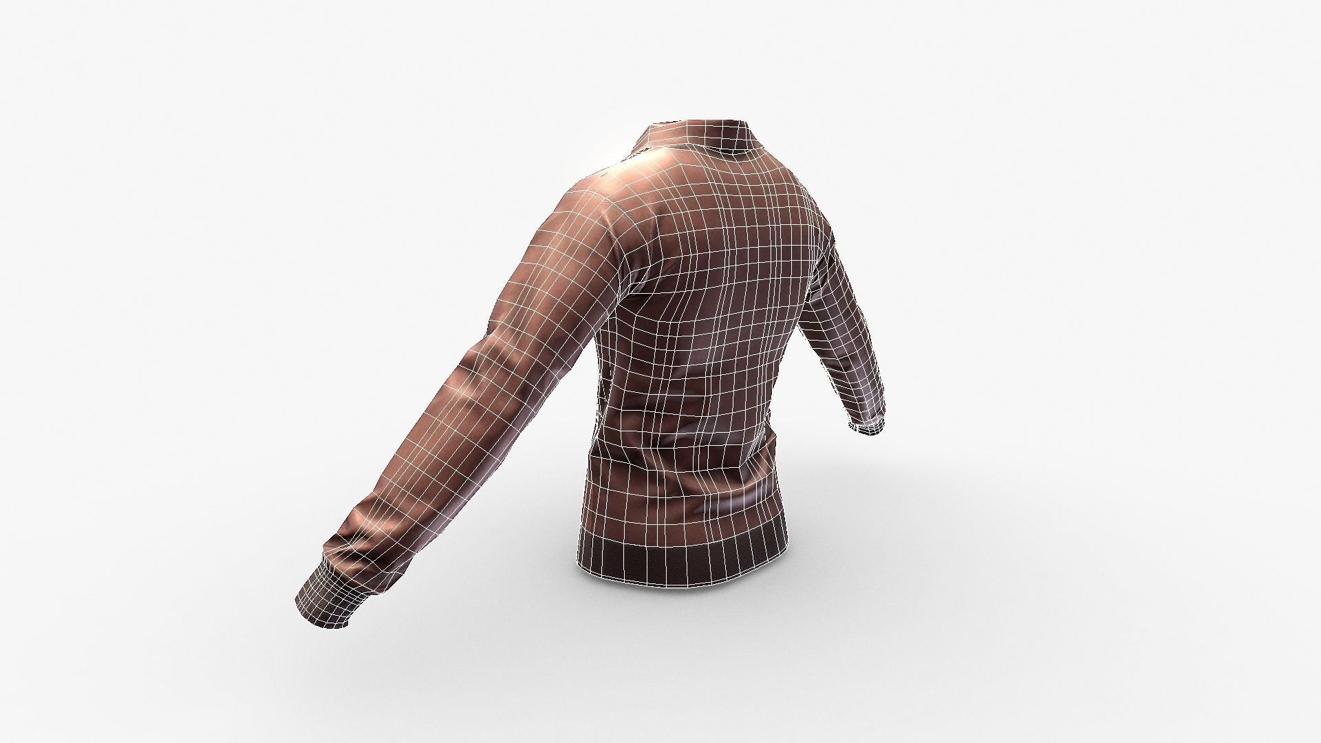 Leather Jacket Low-poly 3D model_23