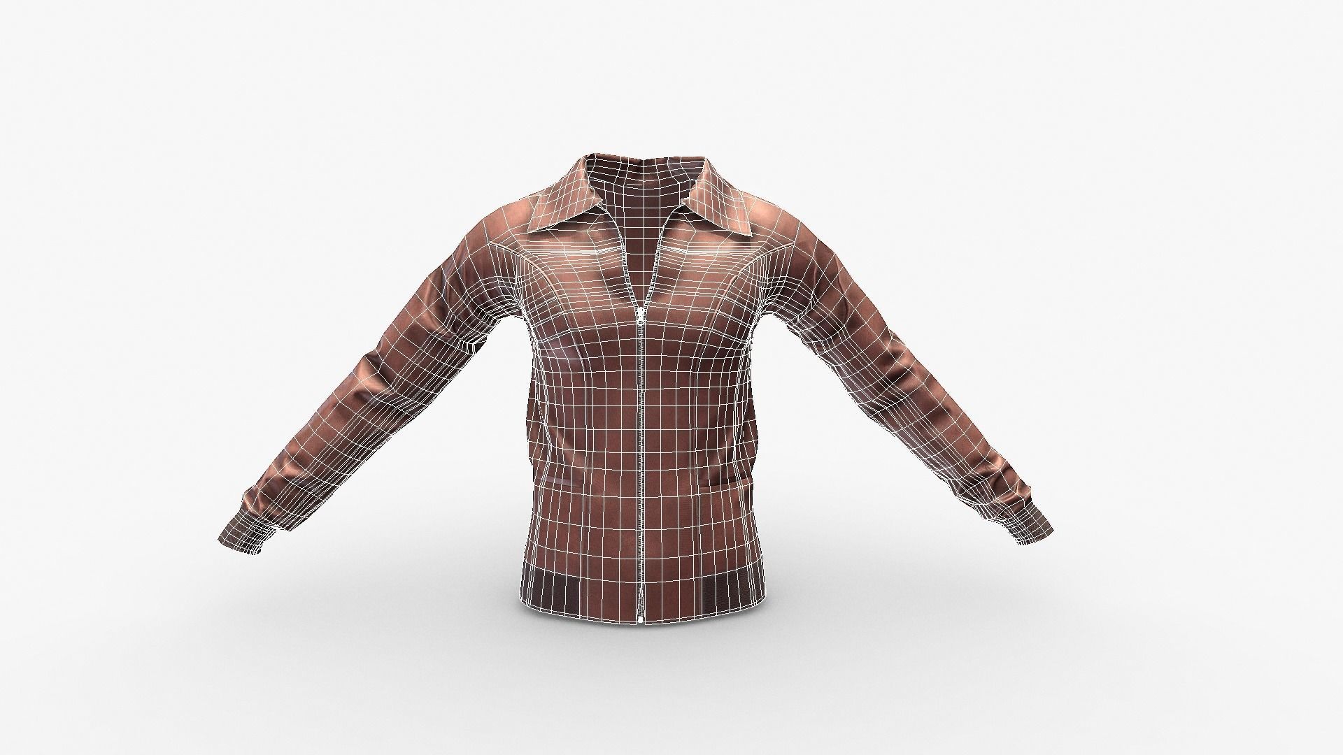 Leather Jacket Low-poly 3D model_14