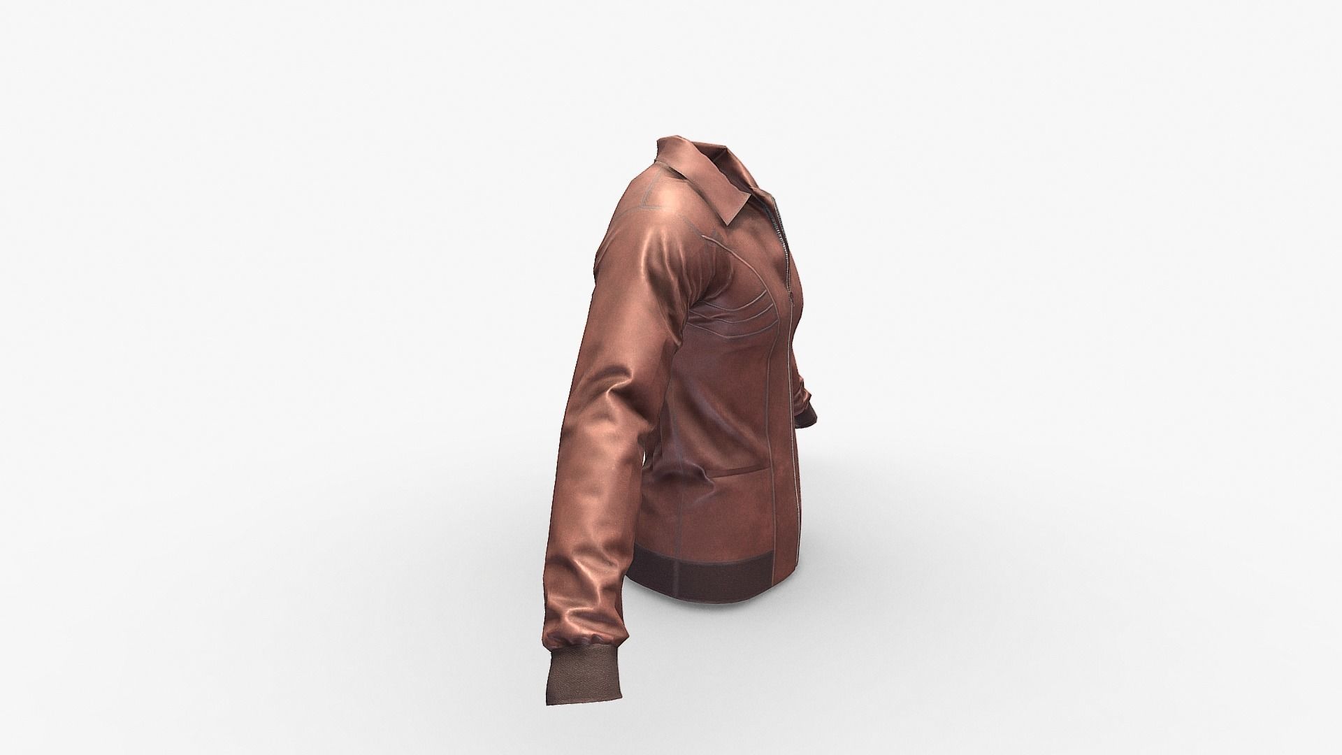Leather Jacket Low-poly 3D model_4