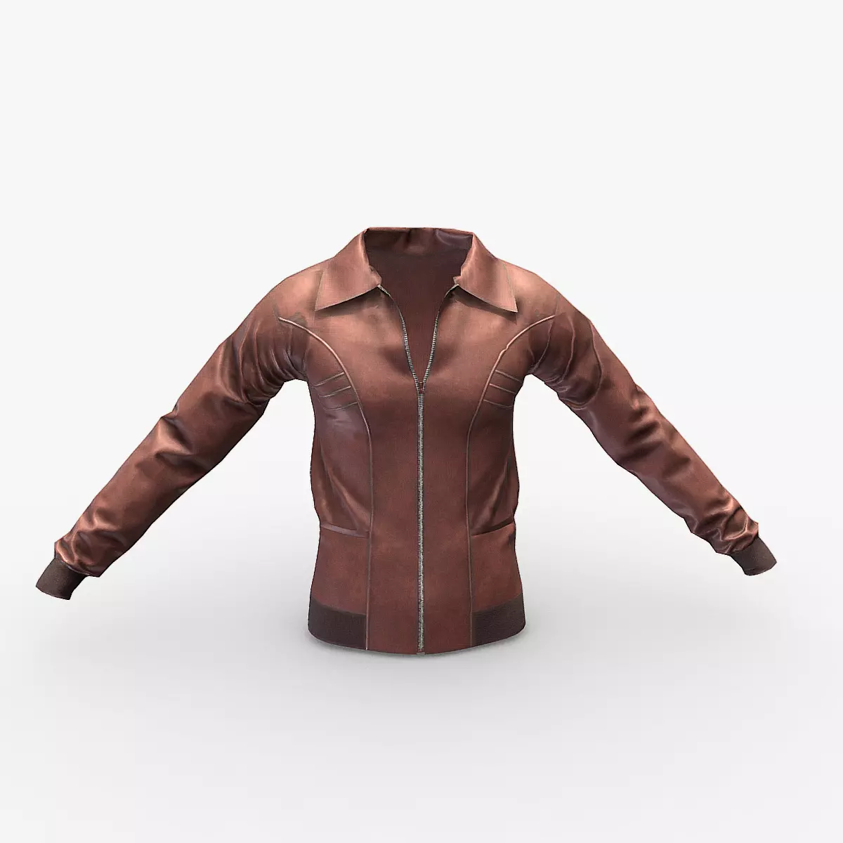 Leather Jacket Low-poly 3D model_0
