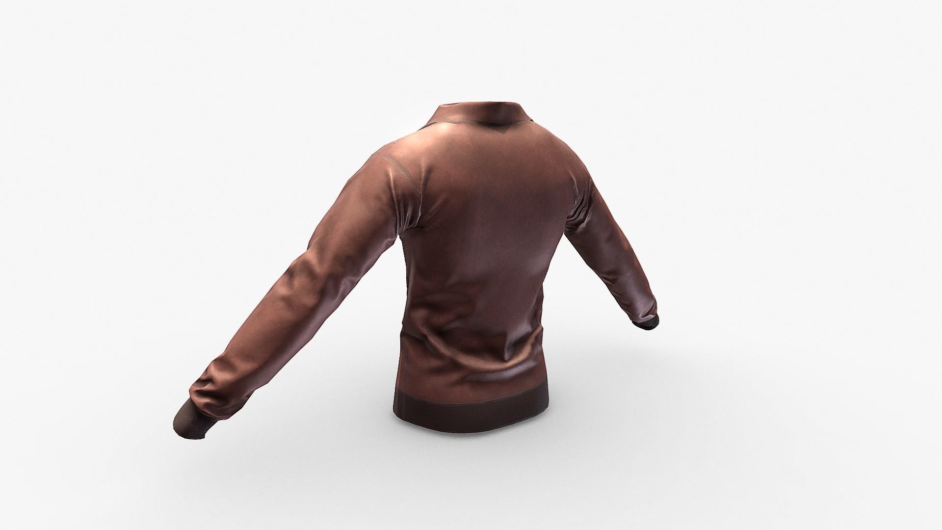 Leather Jacket Low-poly 3D model_9