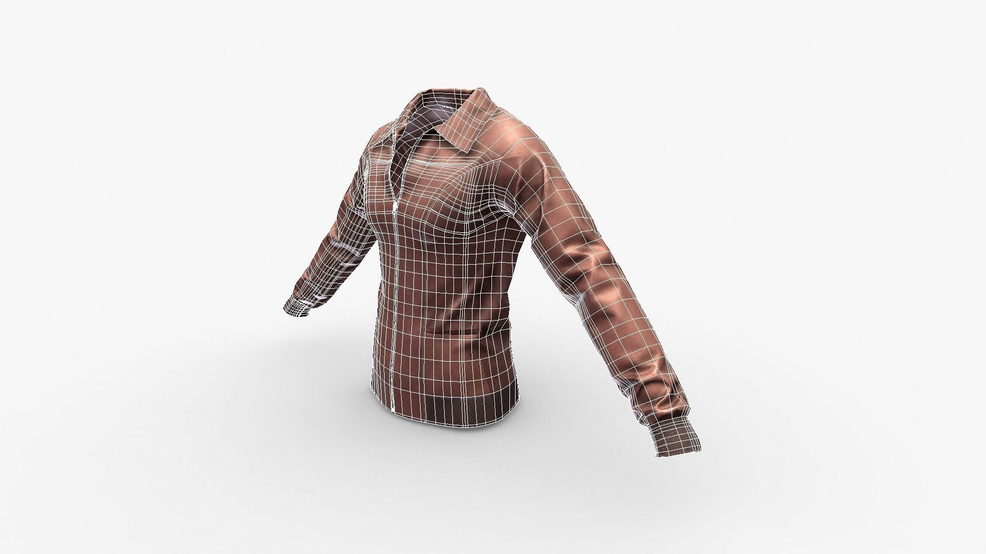 Leather Jacket Low-poly 3D model_27