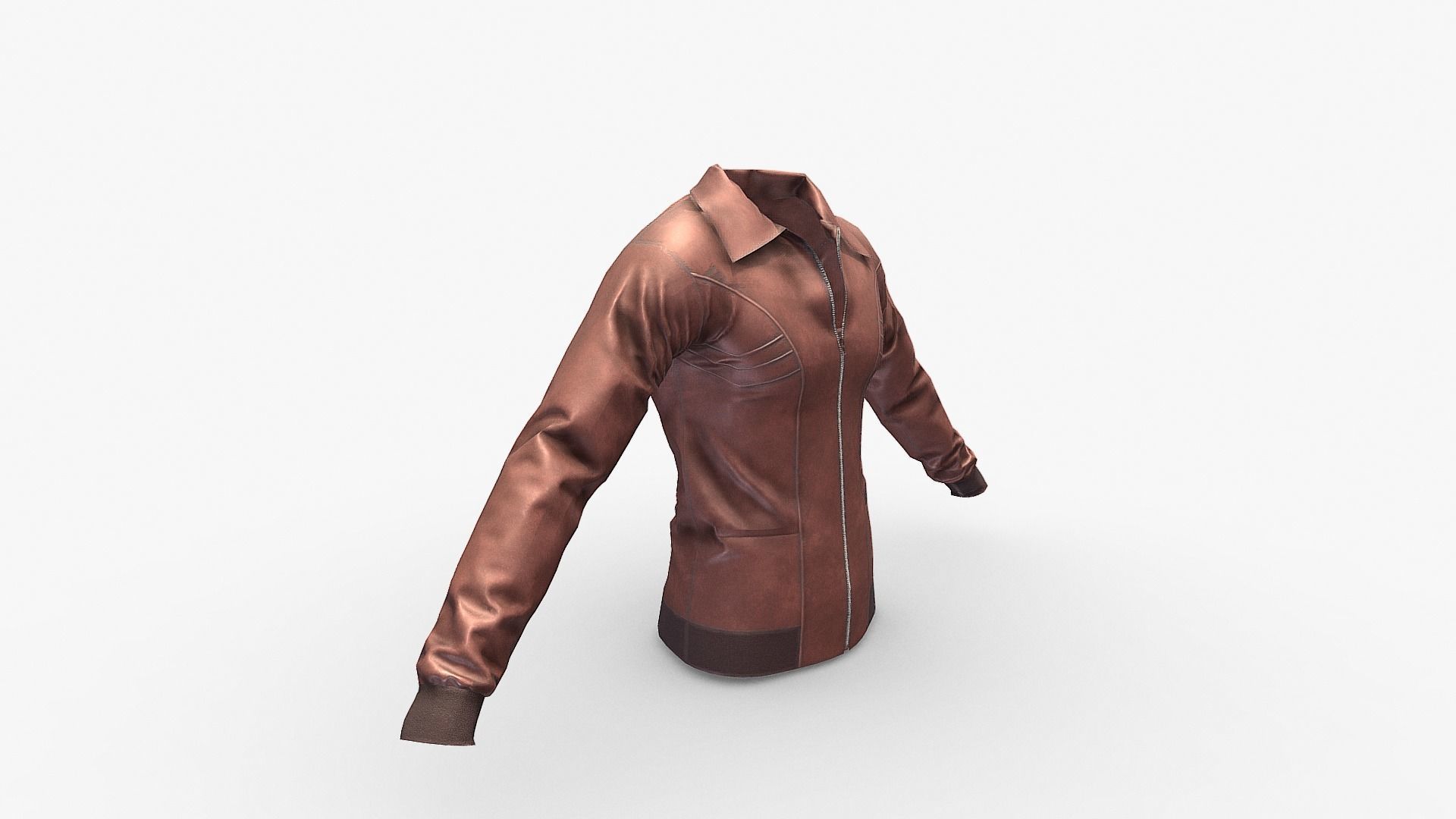 Leather Jacket Low-poly 3D model_3