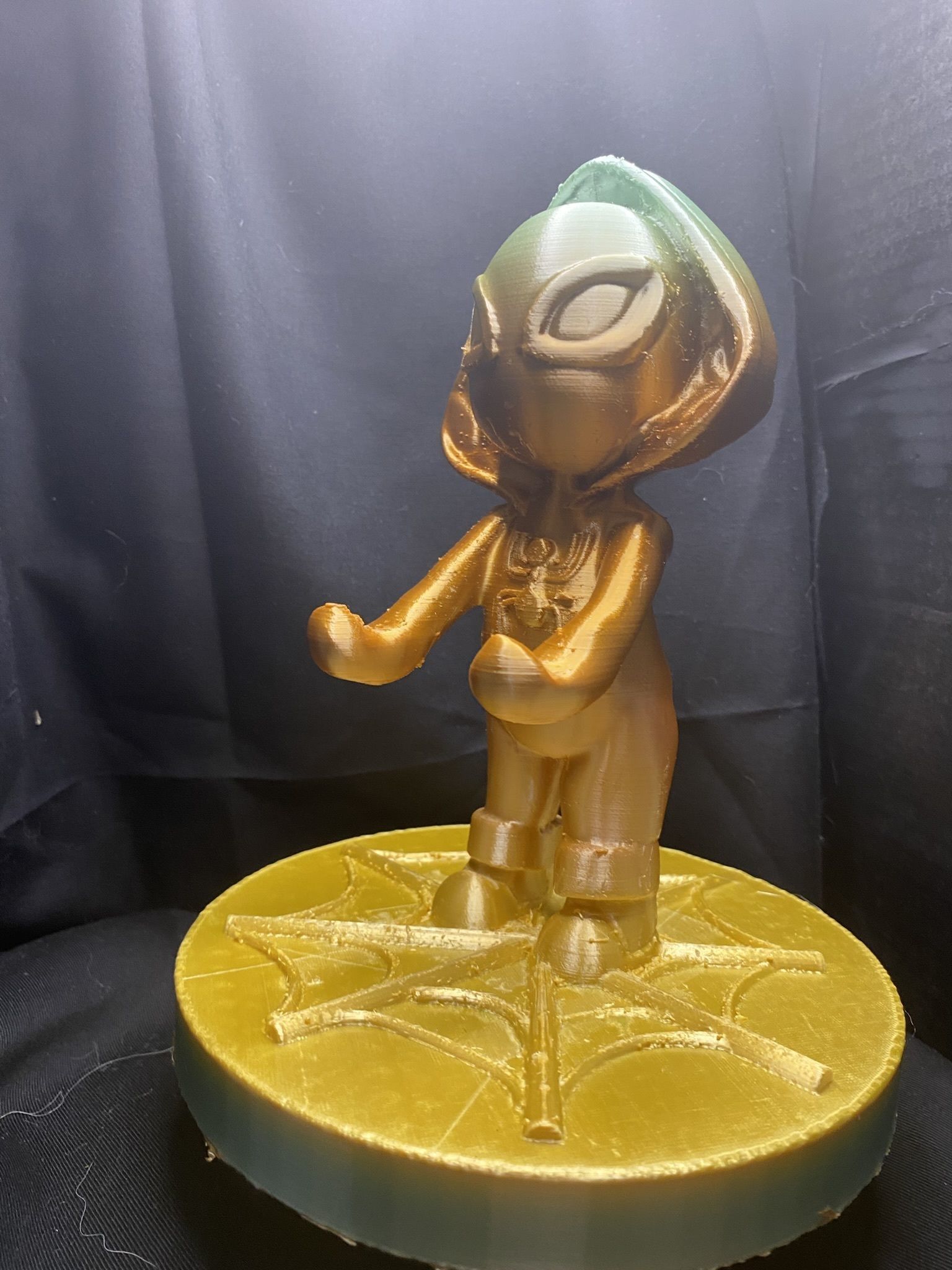 Chibi Spider-Gwen joystick and phone holder 3D print model_7