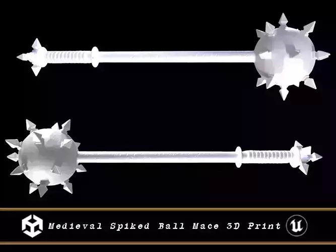 Medieval Spiked Ball Mace 3D Print   3D print model