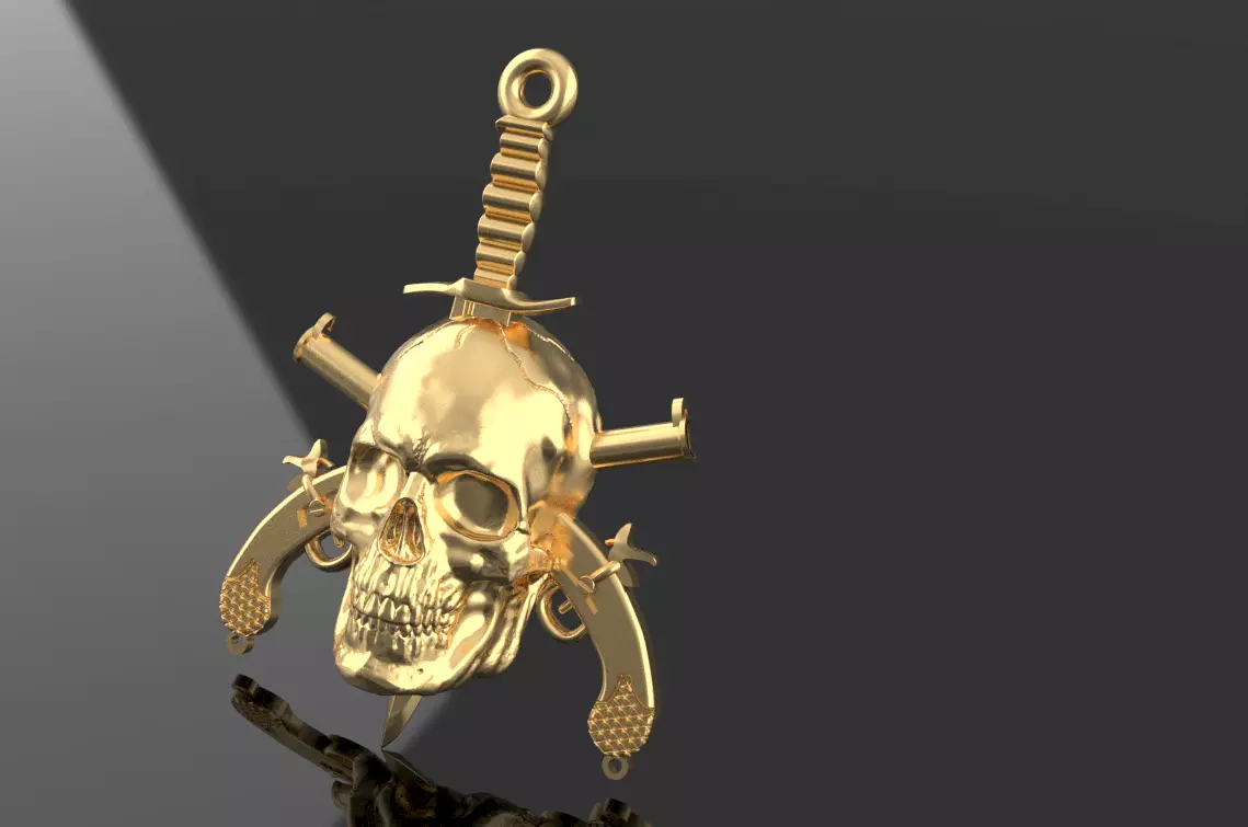 Skull Pendant BOPE  3D print model_0