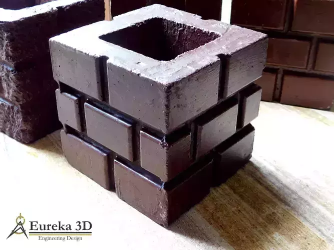 POT MOLD SUPER MARIO BRICK BLOCK 3D print model