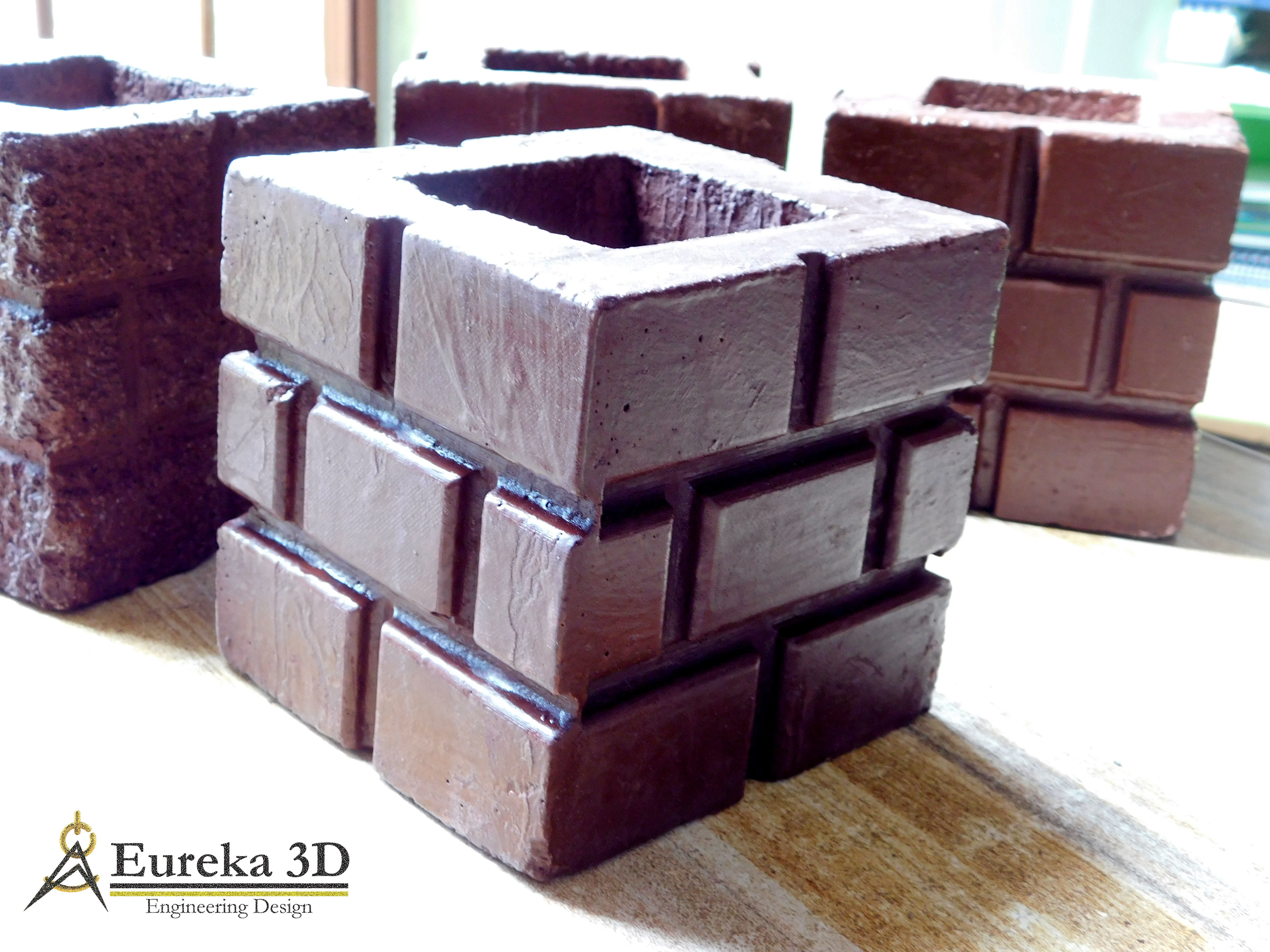 POT MOLD SUPER MARIO BRICK BLOCK 3D print model_3