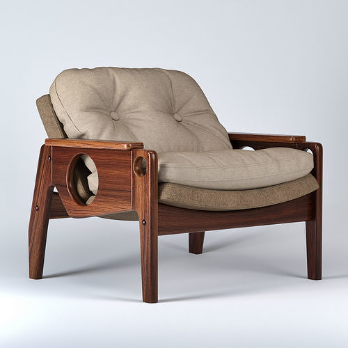 Tete Armchair - Sergio Rodrigues 3D model