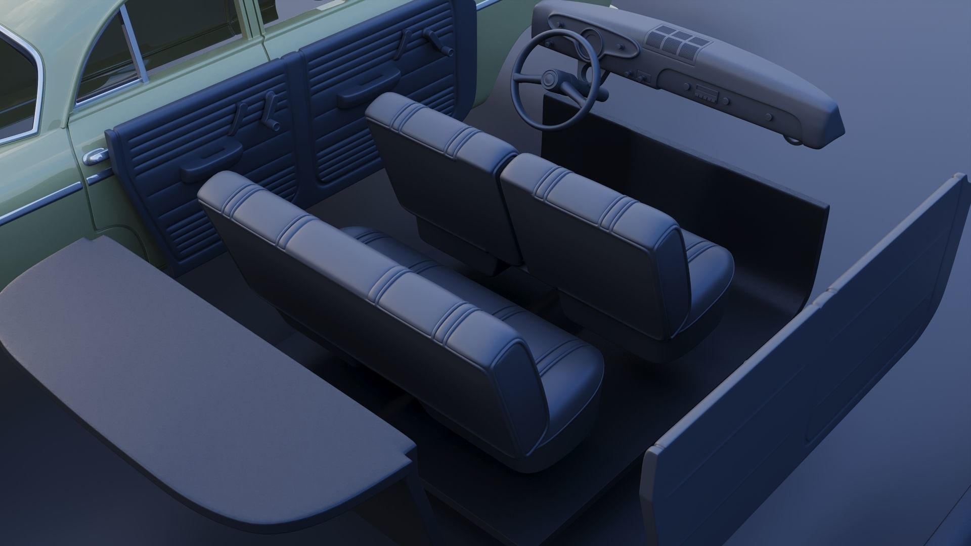 WILLYS AERO 1952 4 Door 3D print model_25