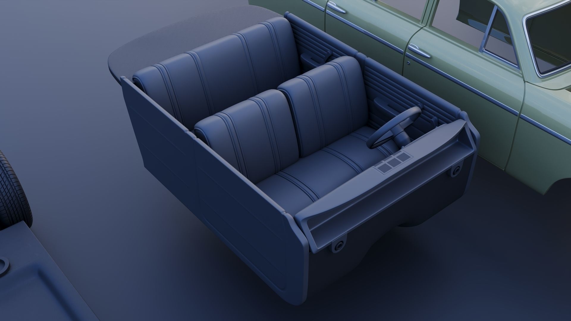 WILLYS AERO 1952 4 Door 3D print model_23