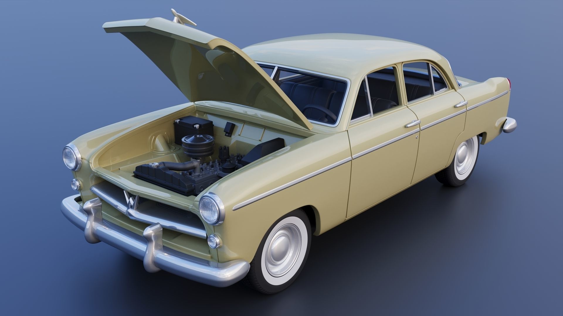 WILLYS AERO 1952 4 Door 3D print model_12