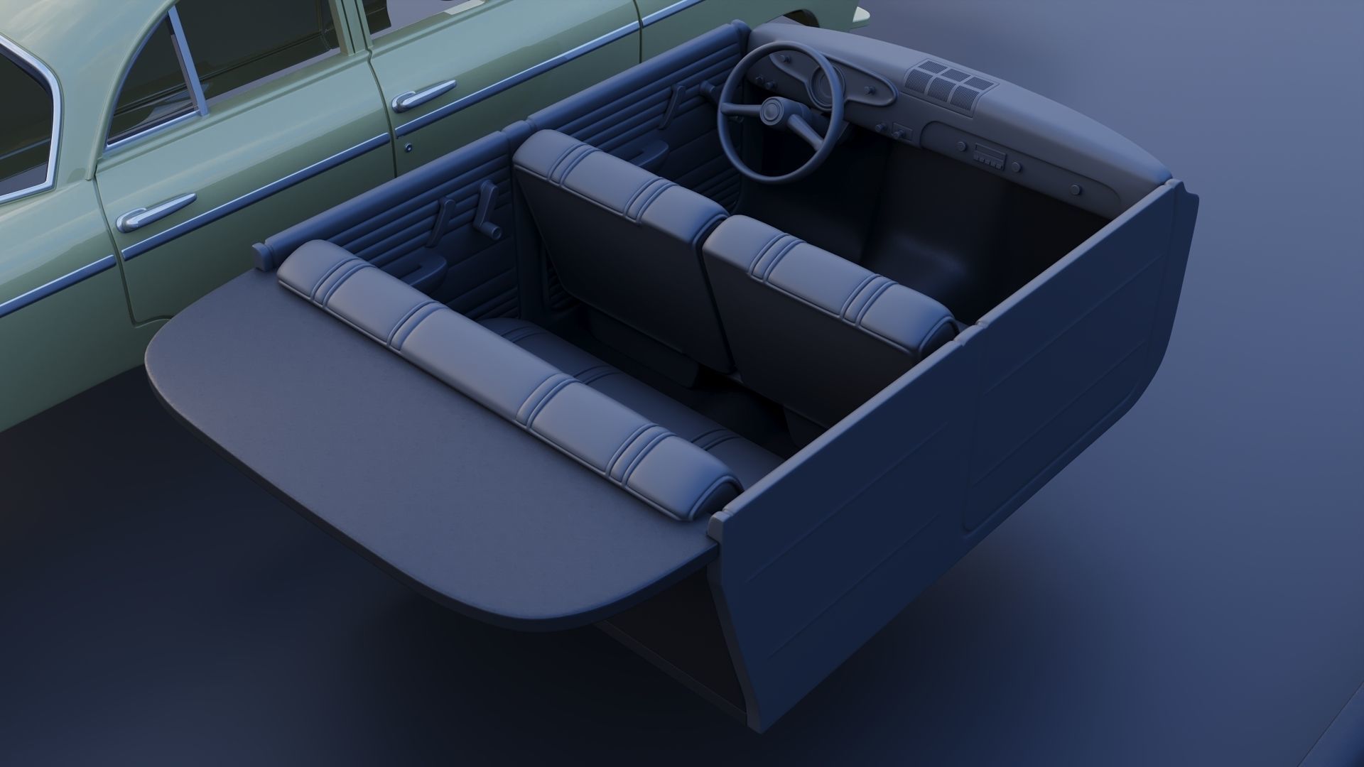 WILLYS AERO 1952 4 Door 3D print model_24