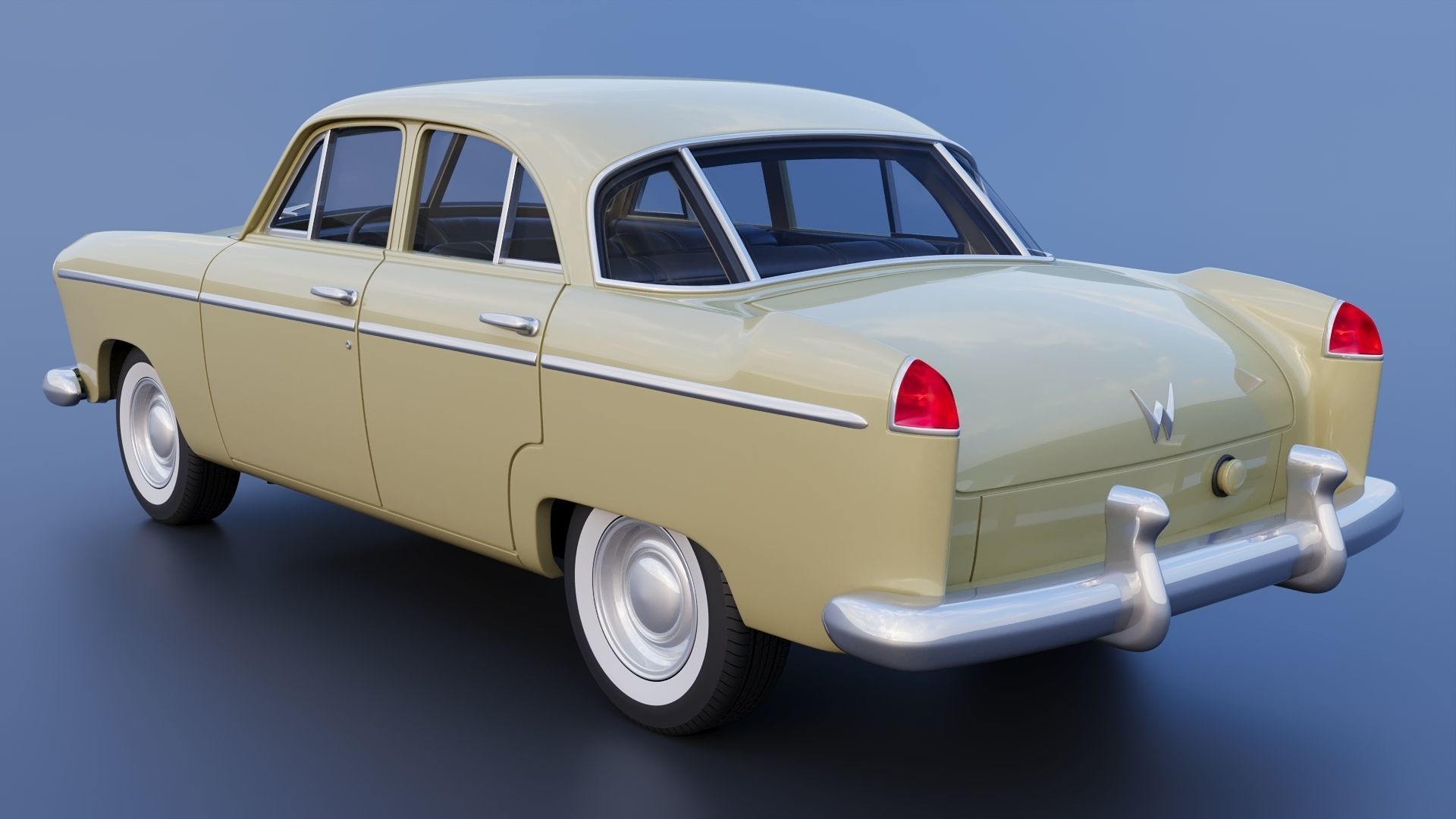 WILLYS AERO 1952 4 Door 3D print model_4