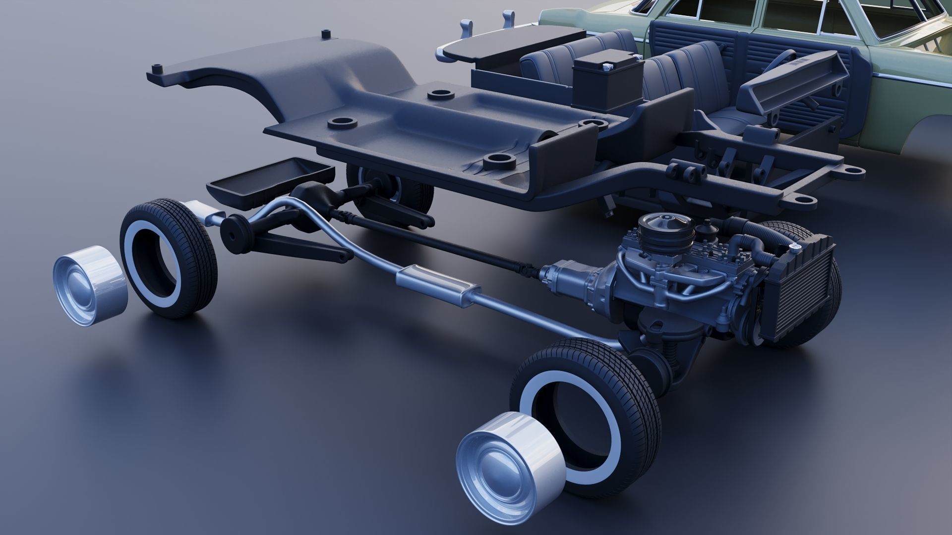 WILLYS AERO 1952 4 Door 3D print model_27