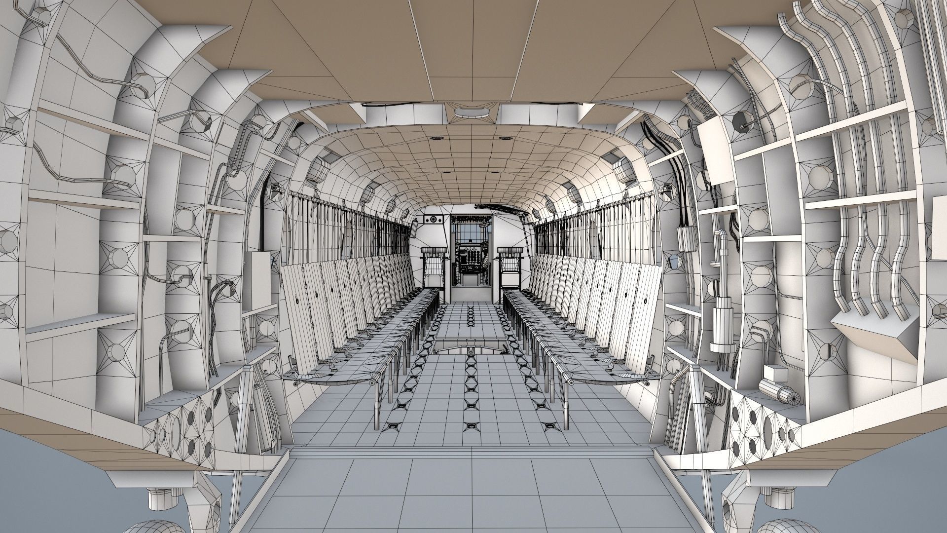 CH-47J Chinook JASDF Complex Animation Low-poly 3D model_31