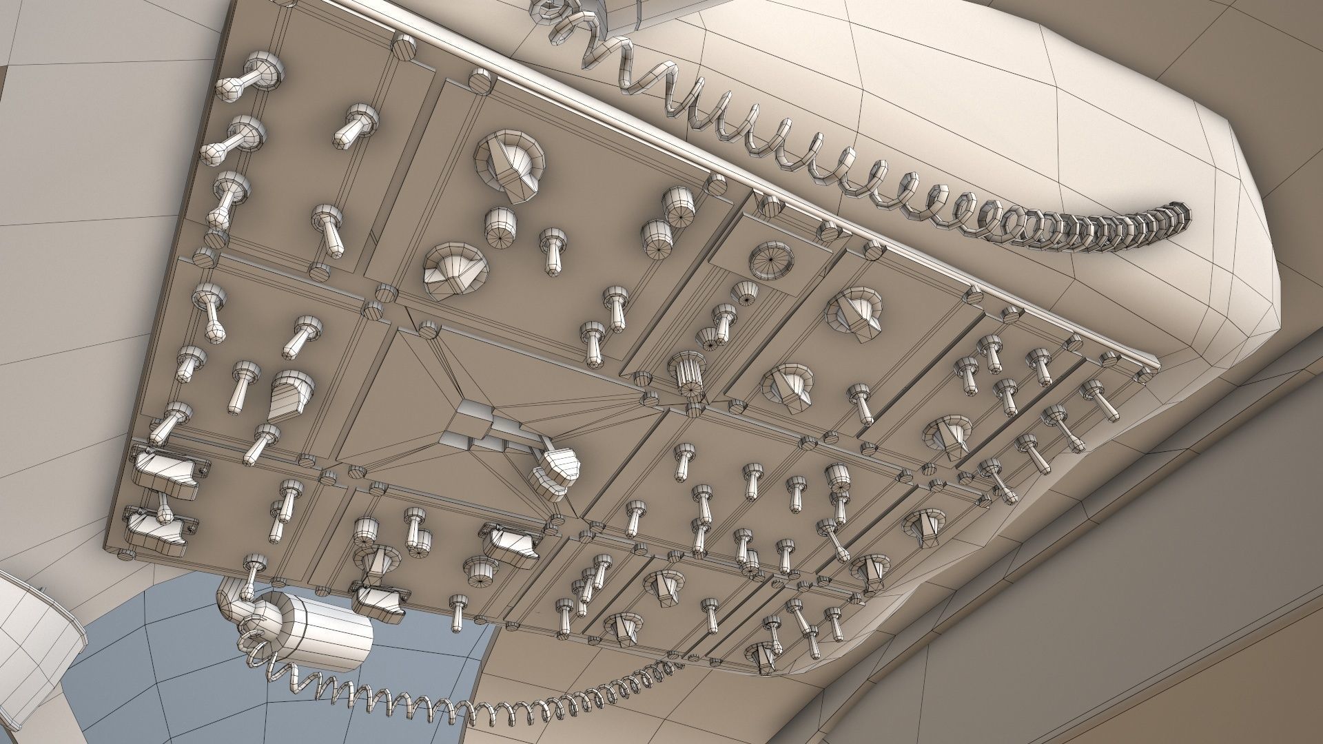 CH-47J Chinook JASDF Complex Animation Low-poly 3D model_35