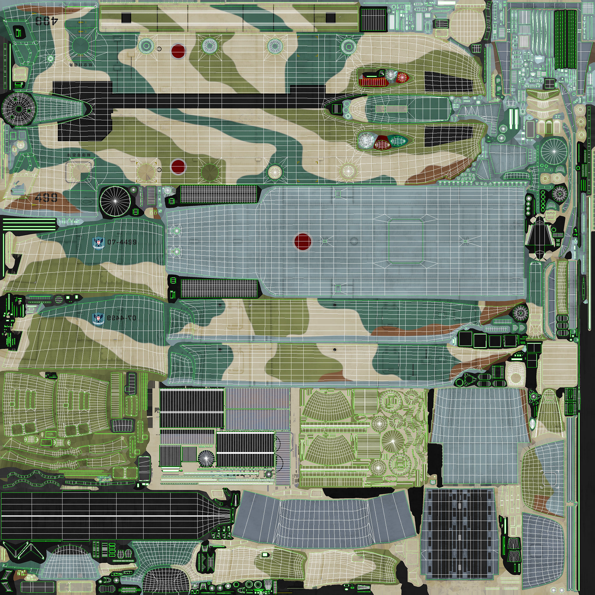 CH-47J Chinook JASDF Complex Animation Low-poly 3D model_43