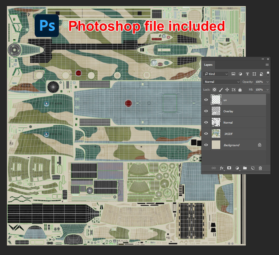 CH-47J Chinook JASDF Complex Animation Low-poly 3D model_37