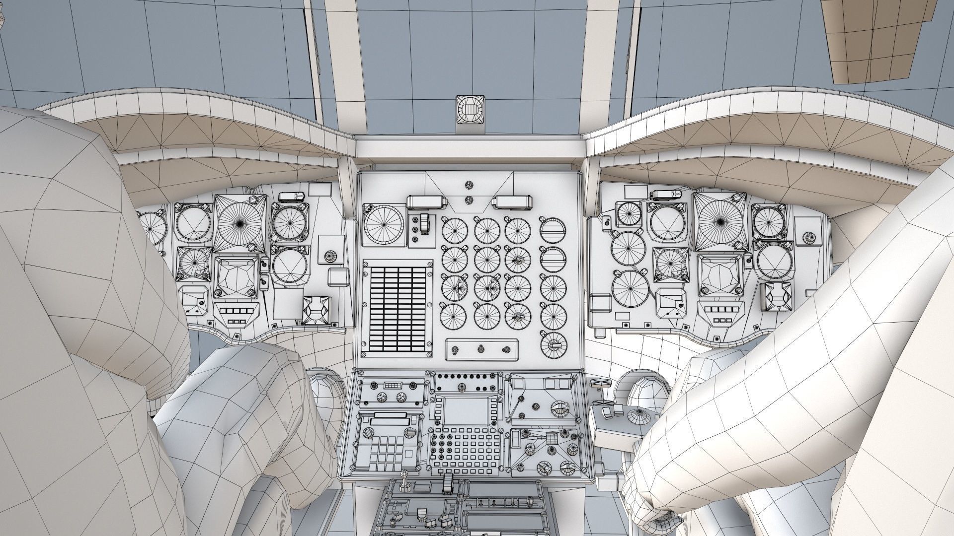 CH-47J Chinook JASDF Complex Animation Low-poly 3D model_32