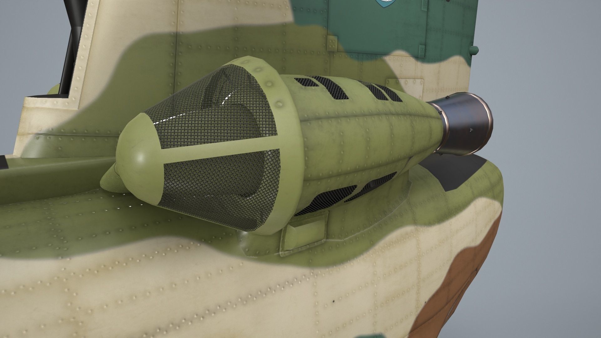 CH-47J Chinook JASDF Complex Animation Low-poly 3D model_10