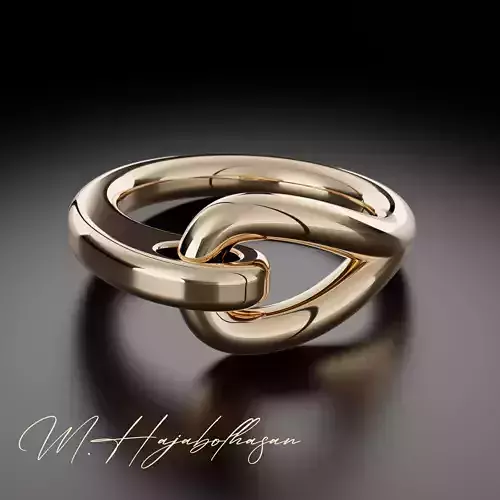 Knot gold ring