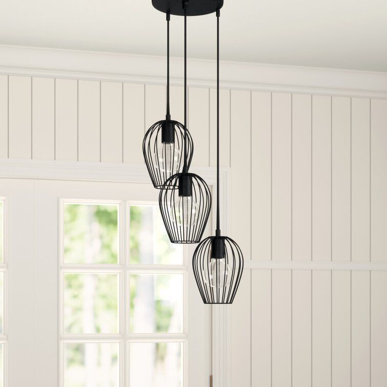 Erwon Light Black Cluster Pendant 3D model_1