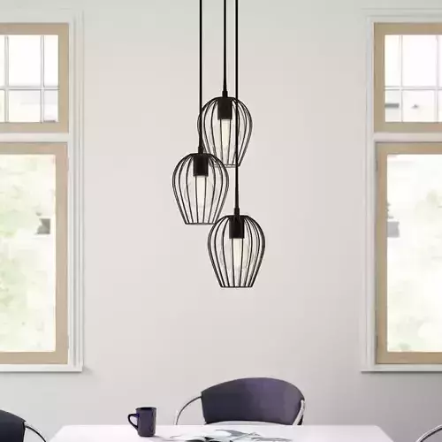 Erwon Light Black Cluster Pendant
