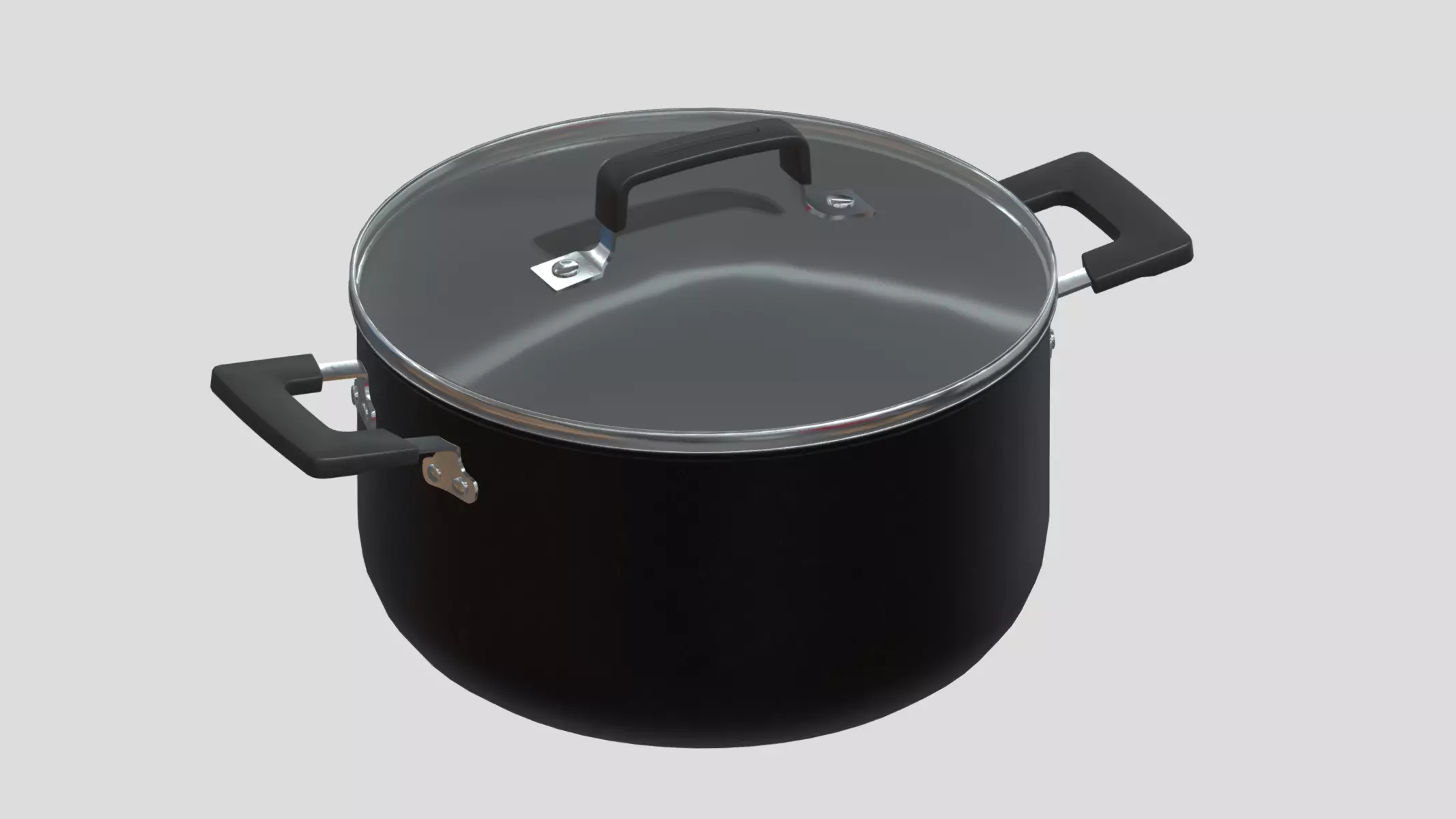 6 quart Dutch Oven with lid Low Poly PBR Low-poly 3D model_0